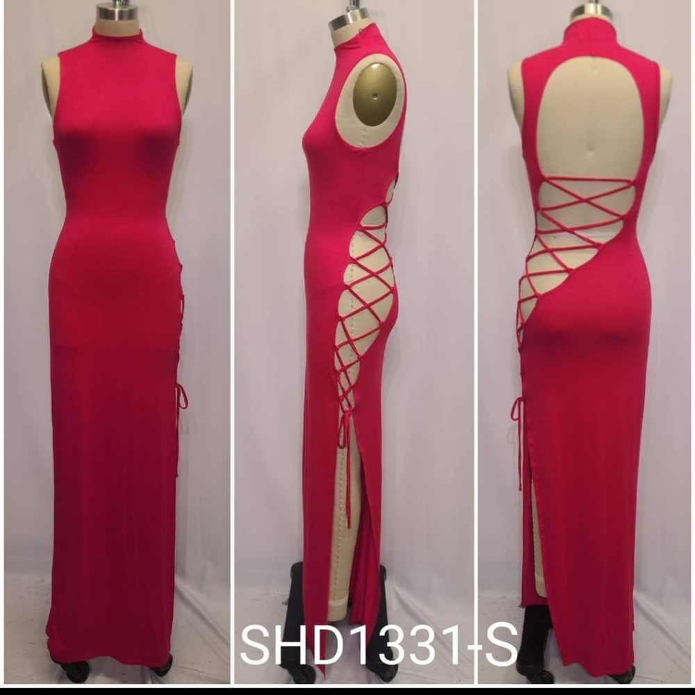 Short sleeve open tie back n side 4 colors s m n large very cute on